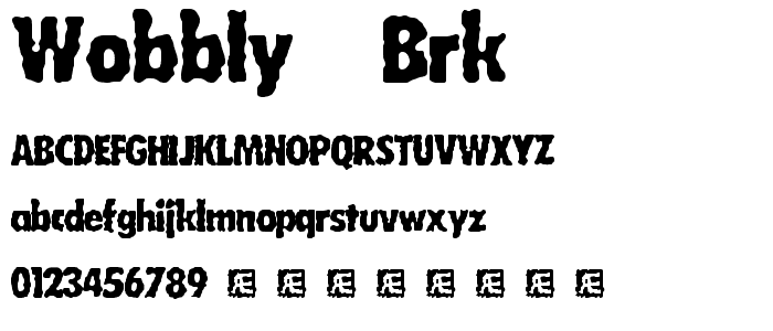 Wobbly (BRK) font